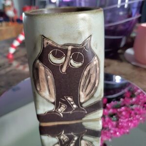 Mara Stoneware 12 oz OWL Mug Handcrafted in Mexico Unique